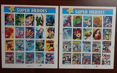 Combo 1 Sheet each of SUPER HEROES 39¢ (DC) & 41¢ (MC) US Stamps Sc #4084 & 4159