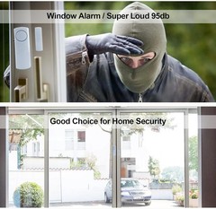 Compact 90DB Door Window Burglar Alarm – Easy Install Security Alert – 3 Pack