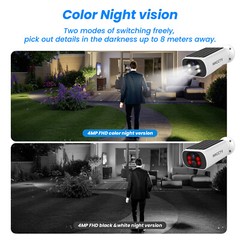 ARCCTV 4 PACK Wireless Security Camera Outdoor Solar Battery Powered Home IP65