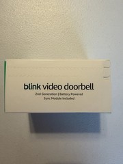 Blink Video Doorbell System with Head-to-Toe HD View Sync Module Core, White NEW