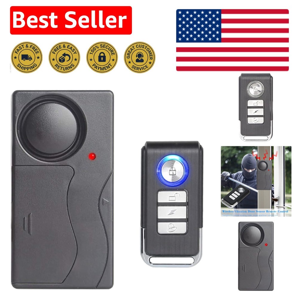 Enhanced Security with 110dB Wireless Vibration Alarm – Perfect for Vehicles