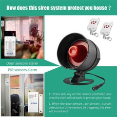 KERUI Alarm Home Security System Door Sensor Garage Detect Anti-theft Loud Siren