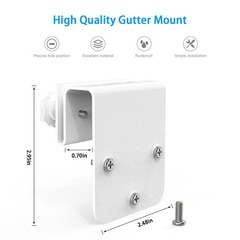 Koroao Gutter Mount Bracket Compatible with Eufy Security SoloCam White