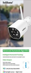 SriHome Security camera SH034C 4MP Waterproof, Humanoid detection 5G Wifi