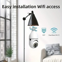 2Pcs Ease Life APP-Light Bulb Security Cameras Outdoor Wireless WiFi Camera 5GHz