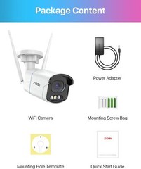 ZOSI 4MP 2.5K Add-On Security WiFi IP Wireless Only Work NVR Camera 2-Way Audio