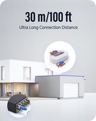 ANNKE 1x 100ft 30m DC Power Video Cable Connect Wire BNC Security Extention Cord