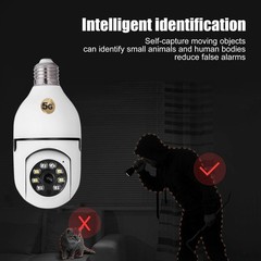 2.4G & 5G WiFi 1080P Surveillance Camera E27 Light Bulb Home Indoor Security Cam