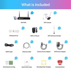 ZOSI 8CH 3MP Wireless Security Camera System IR Night NVR 2-Way Audio Ai Detect