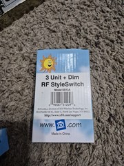 X10 3 Unit + Dim RF Style Switch. Model SS13A. Lot of 2.