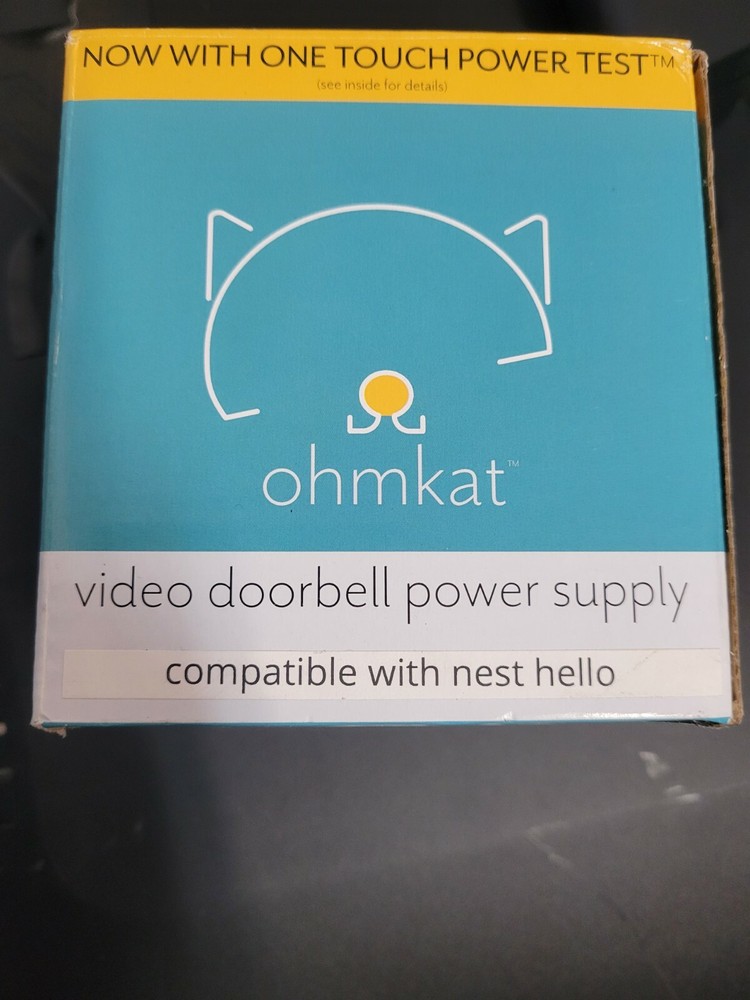OhmKat Video Doorbell Power Supply – Compatible with Nest Hello – White