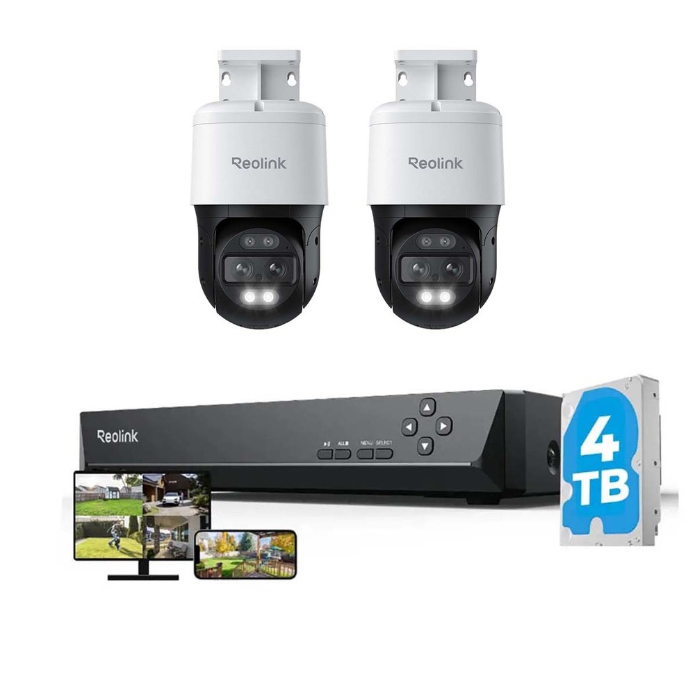 Reolink 4K Dual-Lens 24/7 PoE Security Camera System 16CH 4TB NVR TrackMix PoE