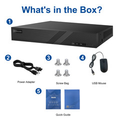 Anpviz 8CH PoE NVR for Home Security Camera System, Support 8MP/3K PoE Camera