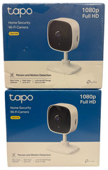 LOT OF 2-Tp-Link Tapo C100 Home Security Wi-Fi Camera, 1080P Full HD 512 GB