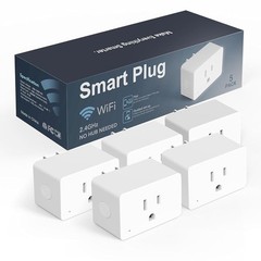 2PACK WiFi Smart Plug Socket Works with Alexa Google Home 1800W US Smart Outlet