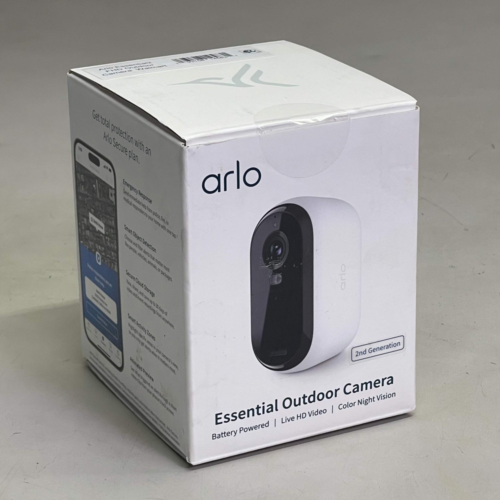 ARLO Essential Outdoor Camera 2nd Gen w/ Color Night Vision 130° FOV White VMC20