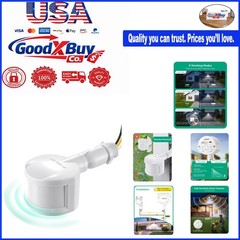 Listed 120V White Motion Sensor 180-Degree Detector for Floodlights, Adjustab…