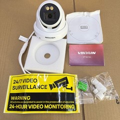 VIKYLIN 8MP Full Color Fixed Turret Network Camera Warm Light Built-in MIC Onvif