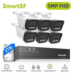 8CH 5MP 3K NVR 5MP Audio POE IP Security Camera System Motion Detection 2TB