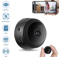 A9 1080p FHD Wi-Fi IP Mini Security Camera Magnetic Night Vision Black