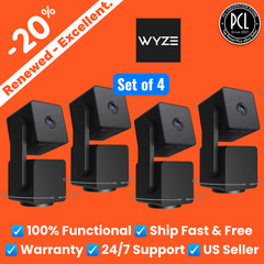 ✅ Wyze Cam Pan v3 Indoor/Outdoor Wifi 1080p Pan/Tilt/Zoom Camera Black・4-Pack ✅