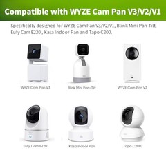 Wall Mount for WYZE Cam Pan V3, Outdoor Corner Mount Kit with Black