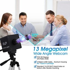 ELP HD USB Camera 13Megapixel IMX214 Mini HD Webcam w/ No Distortion Lens