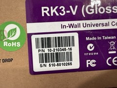 RTi RK3-V RKV3 In Wall Universal Touchscreen Controller Gloss Black (PRICE FOR 1