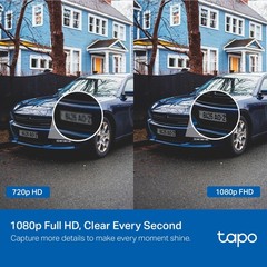 Tapo 1080P Outdoor Wired Pan/Tilt Security Wi-Fi Camera, 360° View, White