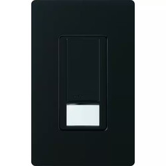 Vacancy-Only Motion Sensor Switch, 2A, Single-Pole, No Neutral Required, Black