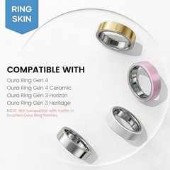 12 Pack Ultra-Thin Clear Protector for Oura Ring Gen 4/4 S for 5/6/7/8