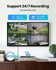 3K Lite Home Security Camera System with Audio, AI Human/Vehicle Detection, N…