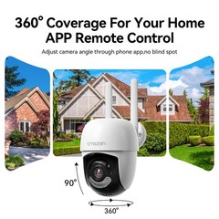 8MP Wireless Home Security Camera System PTZ Auto Human Track 12” Monitor 2TB