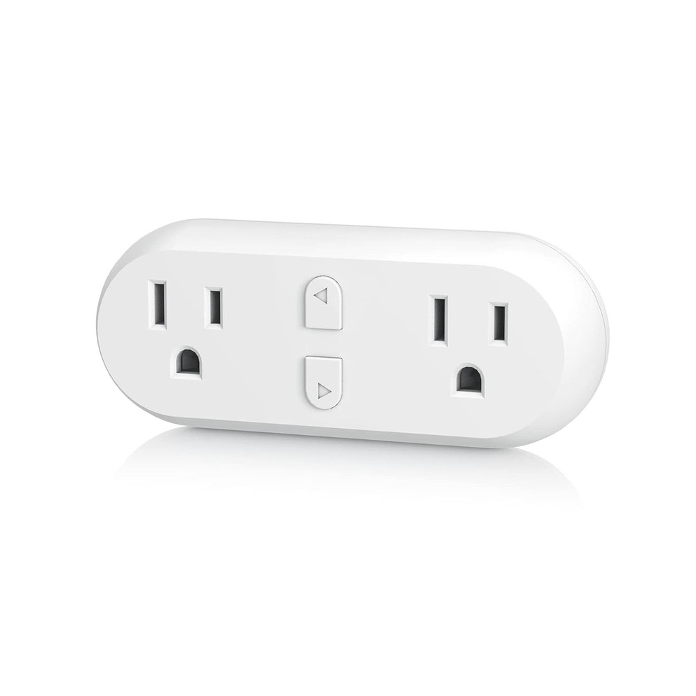 15A Smart Plug WiFi Bluetooth Dual Outlet Works with Alexa Google Timer Control
