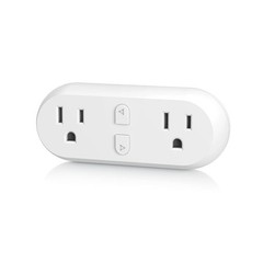15A Smart Plug WiFi Bluetooth Dual Outlet Works with Alexa Google Timer Control