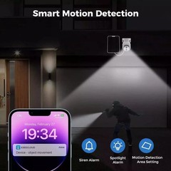 10CH Solar Wireless Security Camera System 8000mAh Battery 360° PTZ Night Vision