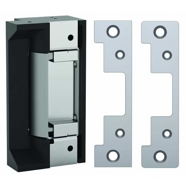Electric Door Strike, 12/24V AC/DC, 1 3/4 in Wd, 4 7/8 in Ht, Cylindrical,