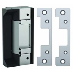 Electric Door Strike, 12/24V AC/DC, 1 3/4 in Wd, 4 7/8 in Ht, Cylindrical,