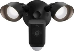 Ring Floodlight Cam Wired Plus Outdoor Wired Full HD Surveillance Camera – Black