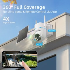 4G LTE Cellular Solar Wireless Security Camera Lifetime Free Unlimited Data