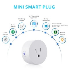 2PCS Smart Plug Compatible w/Alexa & Google Home Smart Life Voice Control Socket