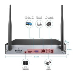 3MP Home IP Camera System Alert 10CH NVR WIFI Night Vision IP66 Waterproof