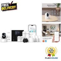 Battery-Powered Wireless Alarm System with HD Security Camera – Easy Setup