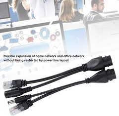 PoE Injector PoE Splitter Kit DC12V POE 5PCS Adapter Cable Standard Network