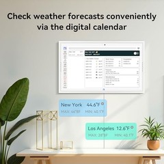 Missfly 15.6 Inch Smart Digital Wall Calendar, Touchscreen 15.6 inch White