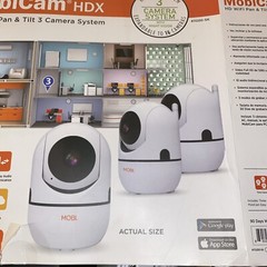 Mobicam HDX HD Wifi Pan & Tilt 3 Camera System Mobi 32GB Card Security C2