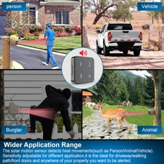 HTZSAFE 1/2 Mile Solar Driveway Alarm System 1 Receiver + 1 Sensor