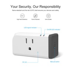 2-4-Pack SONOFF Zigbee Smart Plug 15A 1800W Works with Alexa & SmartThings Hub