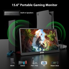 Qqh Portable Monitor 15.6 Portable Travel Monitor For Laptop 1080P Fhd Ips