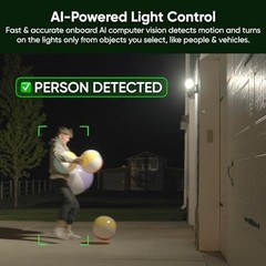 WYZE Floodlight Camera Pro Outdoor Security Camera 180° Wide Motion Detection